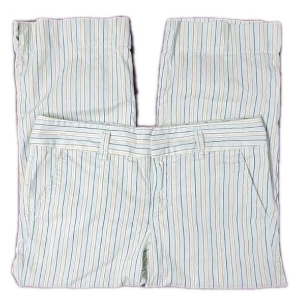 Express Editor Womens Striped Cotton Blend Pants Size 8 - Picture 1 of 6